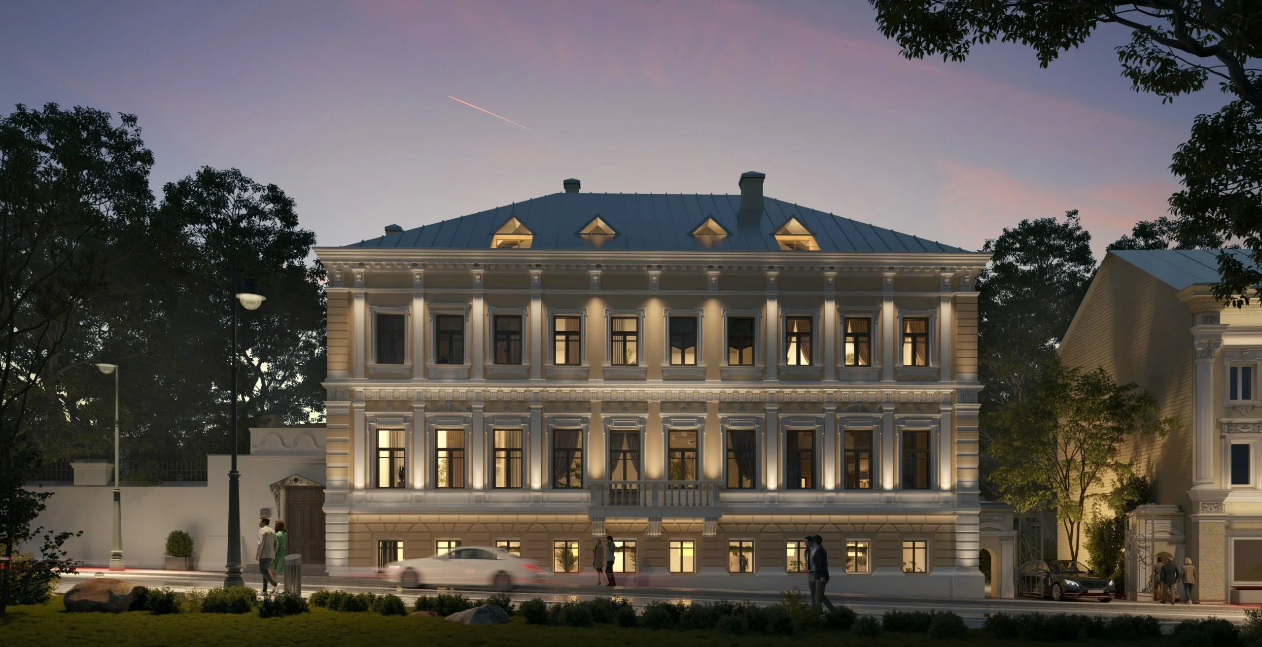 Городская усадьба, XVII-XVIII вв. главный дом на ул. Пречистенка